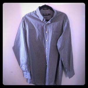 Black and white button down